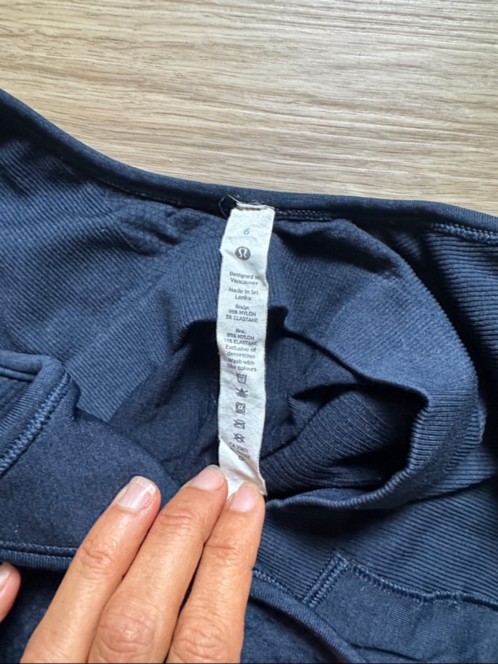 Lululemon Navy Ribbed One-Piece bodysuit - Picture 3 of 3